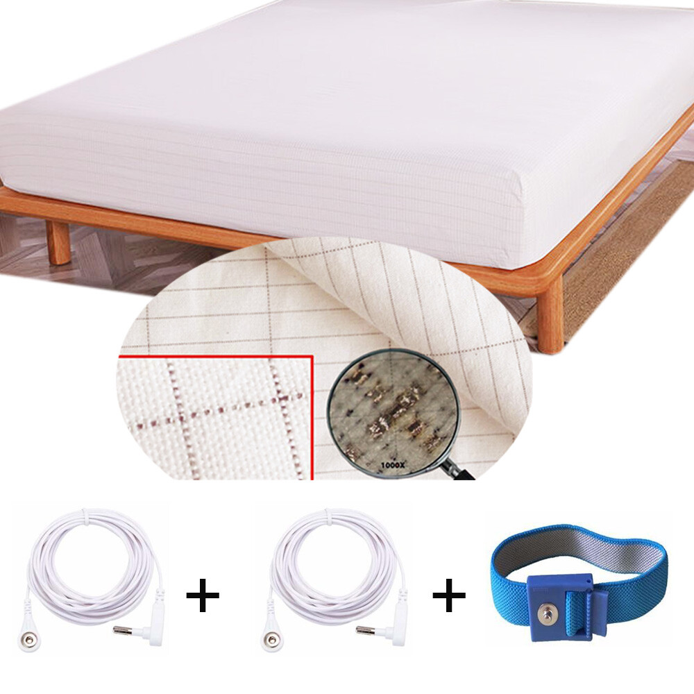 Fitted Grounding Sheets for Earthing Improved Sleep Conductive Pad Silver Fiber