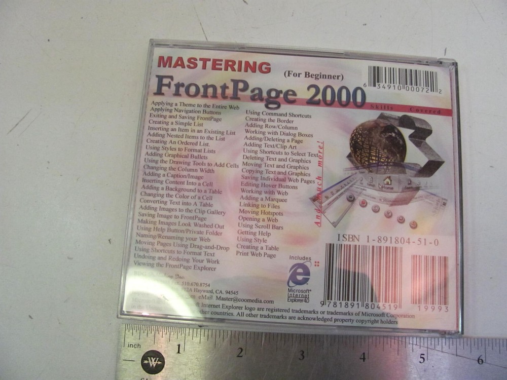 Mastering FrontPage 2000 PC CD ROM Windows/Mac
