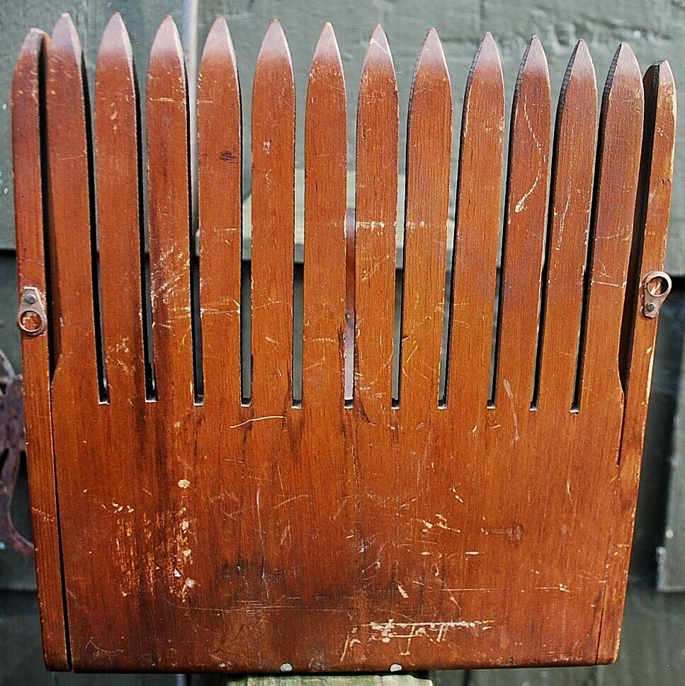 Antique Primitive HANDMADE WOOD CRANBERRY/BLUEBERRY HARVESTING SCOOP Rake Box VG