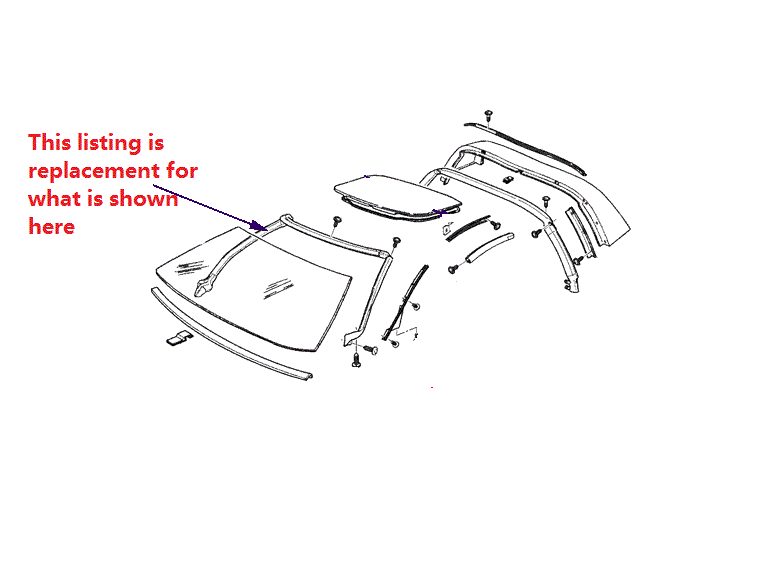 New Front Windshield Weather Strip Seal For Corvette C4
