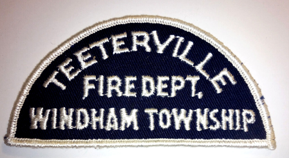 Teeterville Windham Township Fire Department Patch Badge Crest