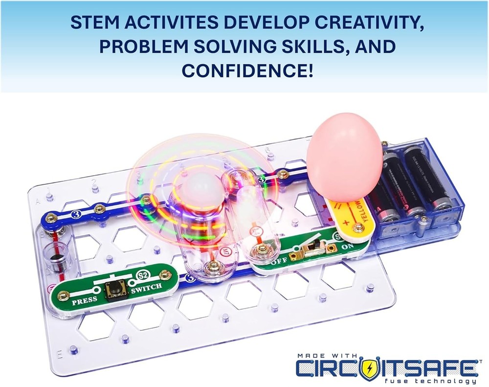 Electronics Exploration Kit STEM Toy for Ages 5-9 Safe Circuit Building Projects