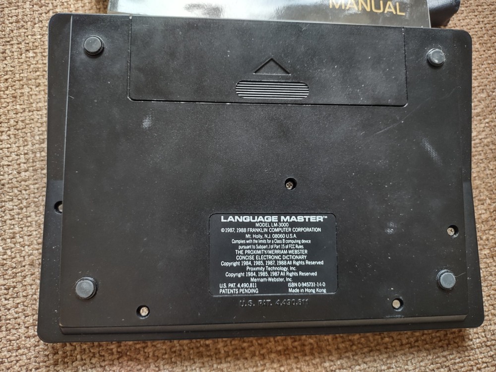 Franklin Computer Language Master LM3000 Dictionary Thesaurus Works Tested Works