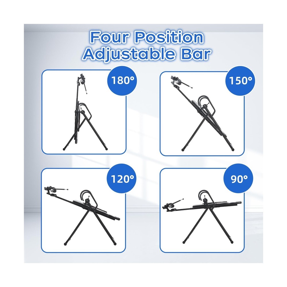 Inversion Table,Advanced Heat and Massage Function,Strength Training Inversio...