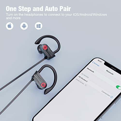 Bluetooth Headphones, Wireless Headphones with 16 Hours Playtime Black
