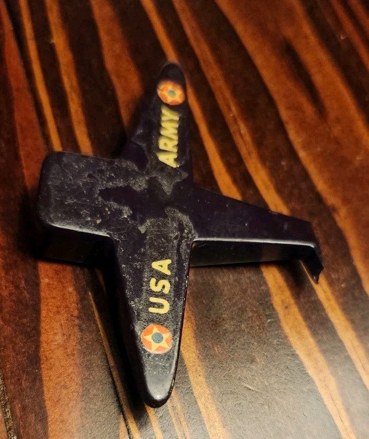 USA Army black Bakelite Airplane Pencil Sharpener