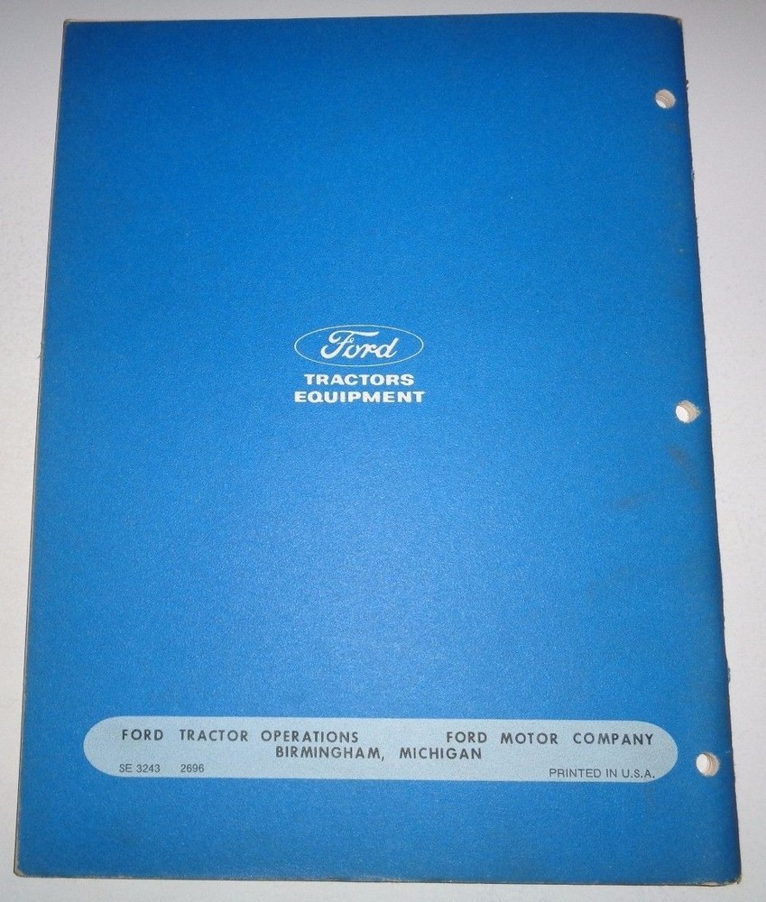*Ford Series 320 Pull Type Planter Operators Owners Manual Original!