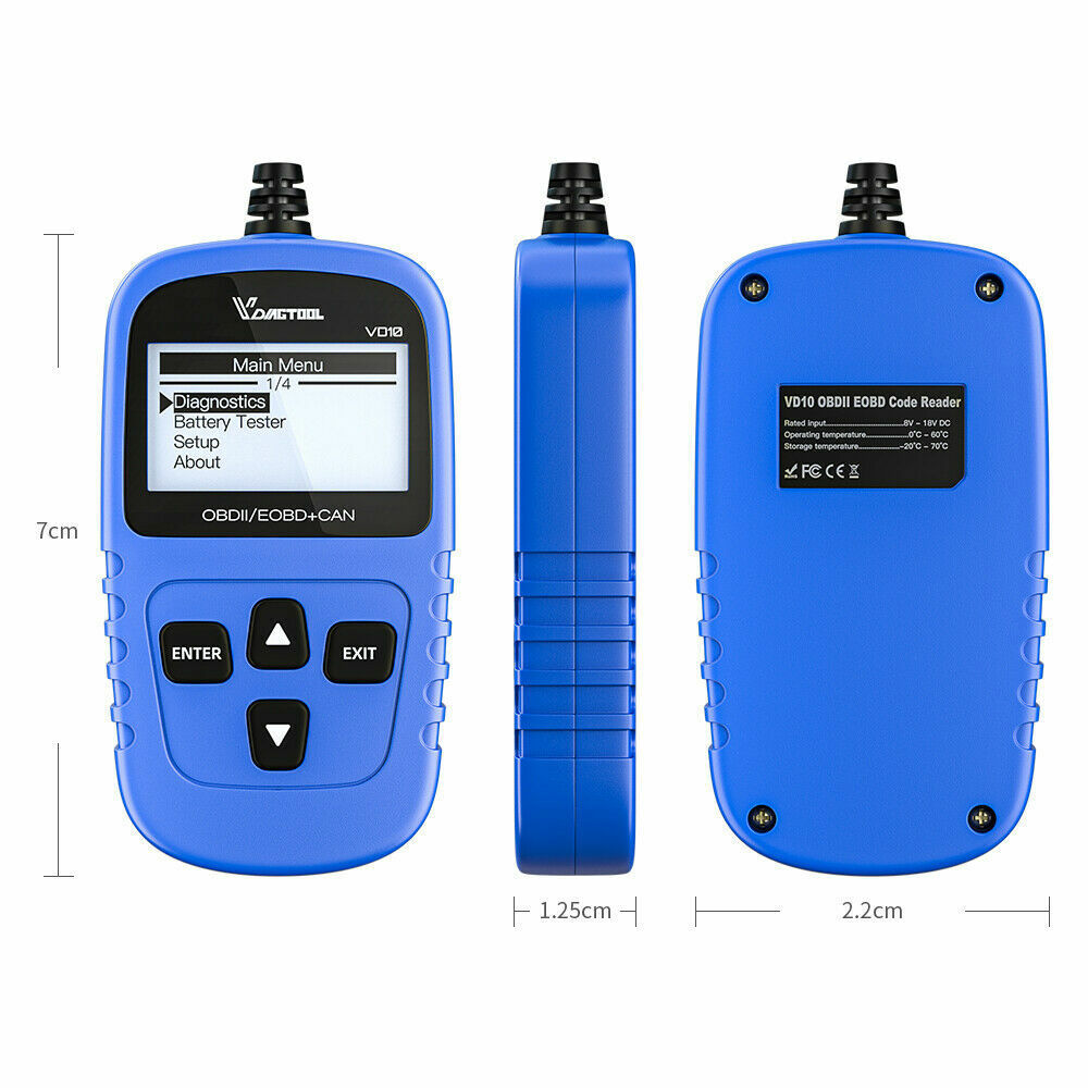 Automotive OBDII Scanner Code Reader Car Check Engine Fault Diagnostic Tool