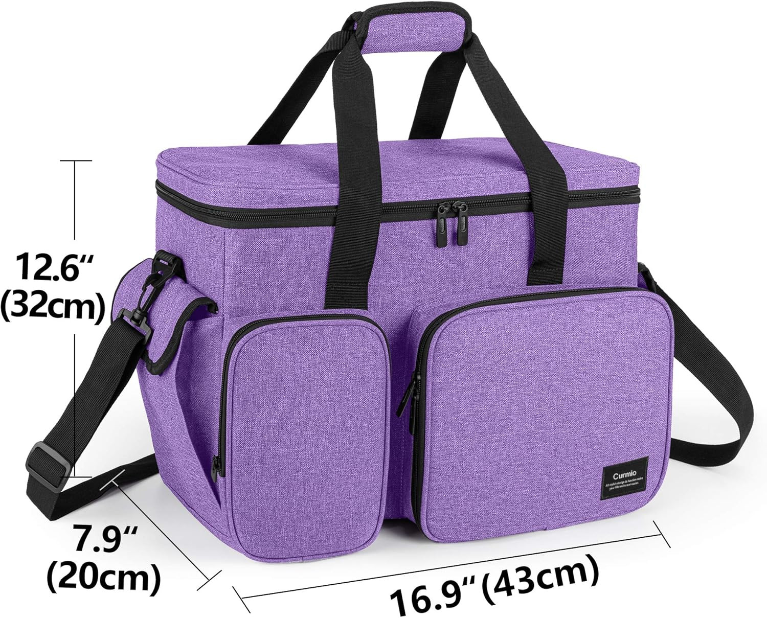 CURMIO Sewing Machine Case, Universal Travel Bag Compatible for Singer, Brother,