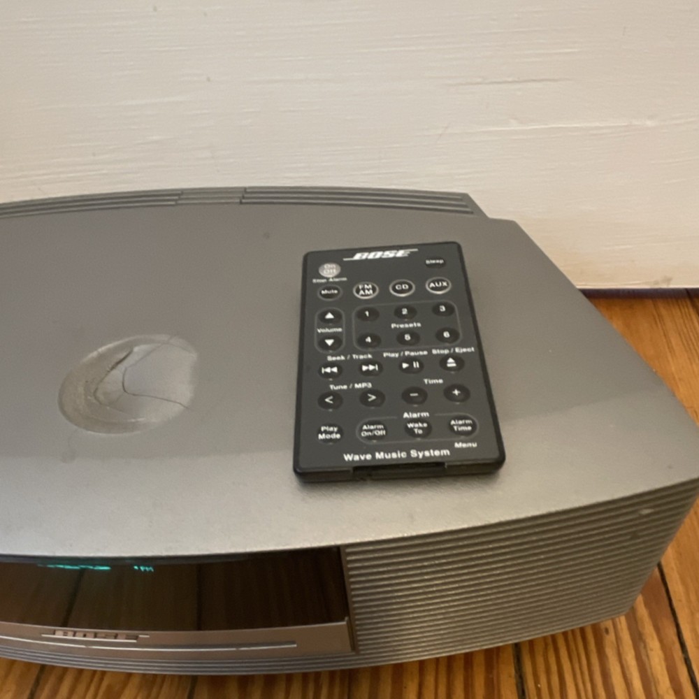 Bose Wave Music System CD Player Remote Control Alarm Clock Gray