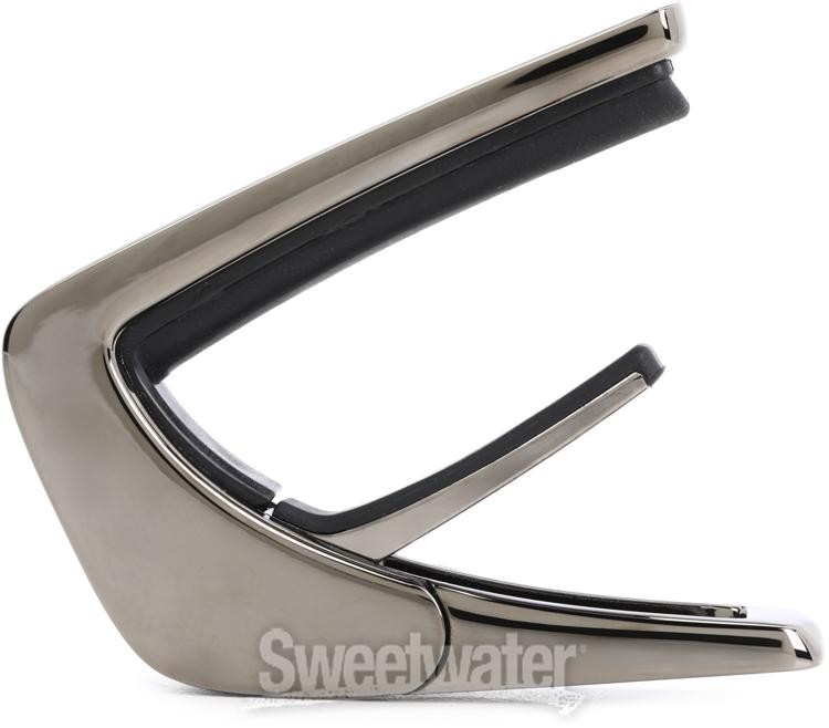 Thalia Shell Collection Capo - Black Chrome with Blue Abalone