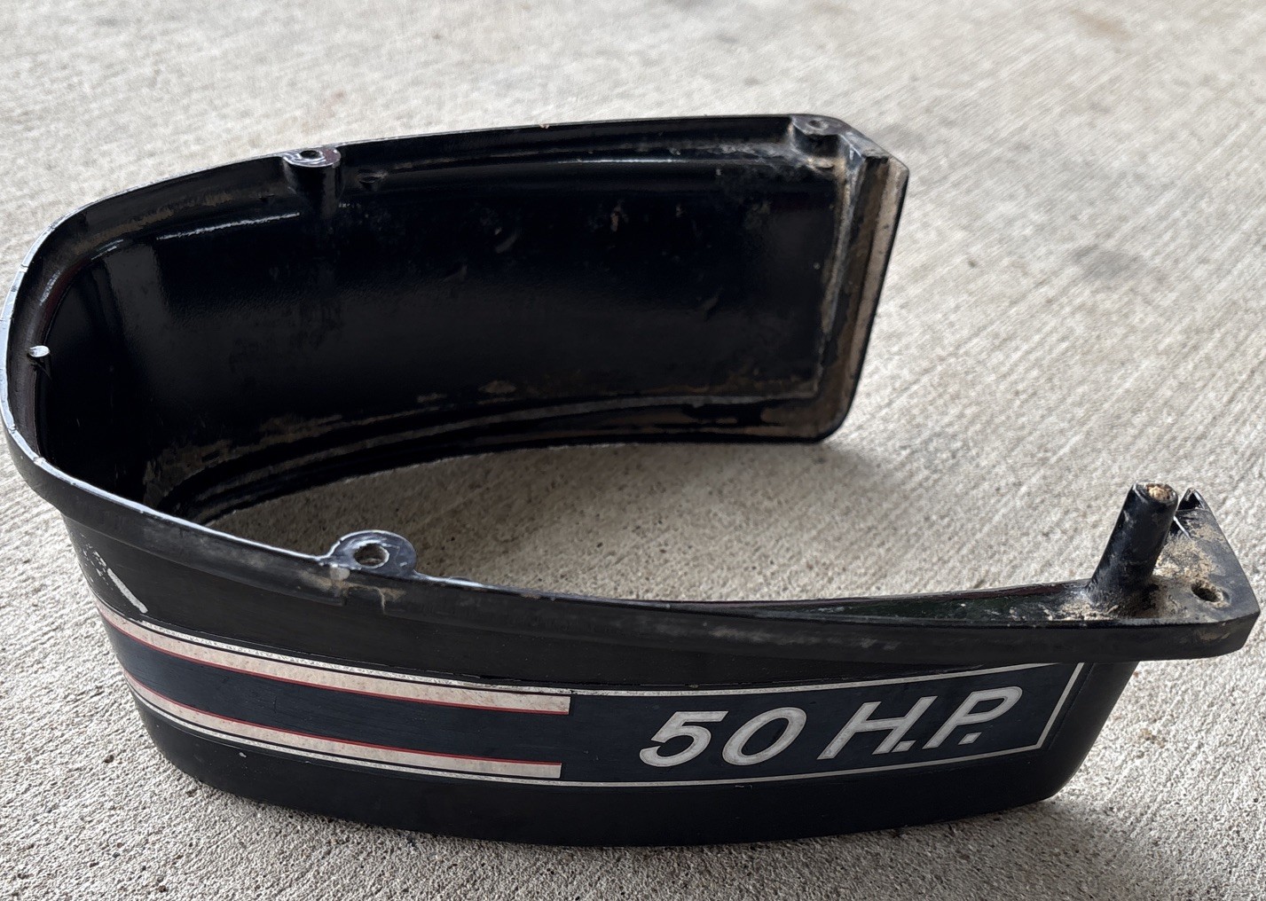 1971 Mercury Outboard Engine Motor Lower Midsection Decal Emblem Cover