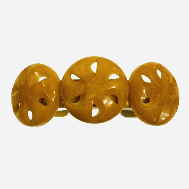 Marbled Orange & Butterscotch Bakelite Bracelet, Cuff Bangle