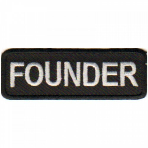 Motorcycle Biker Vest Jacket Patch - Black Founder 3x1" Patch