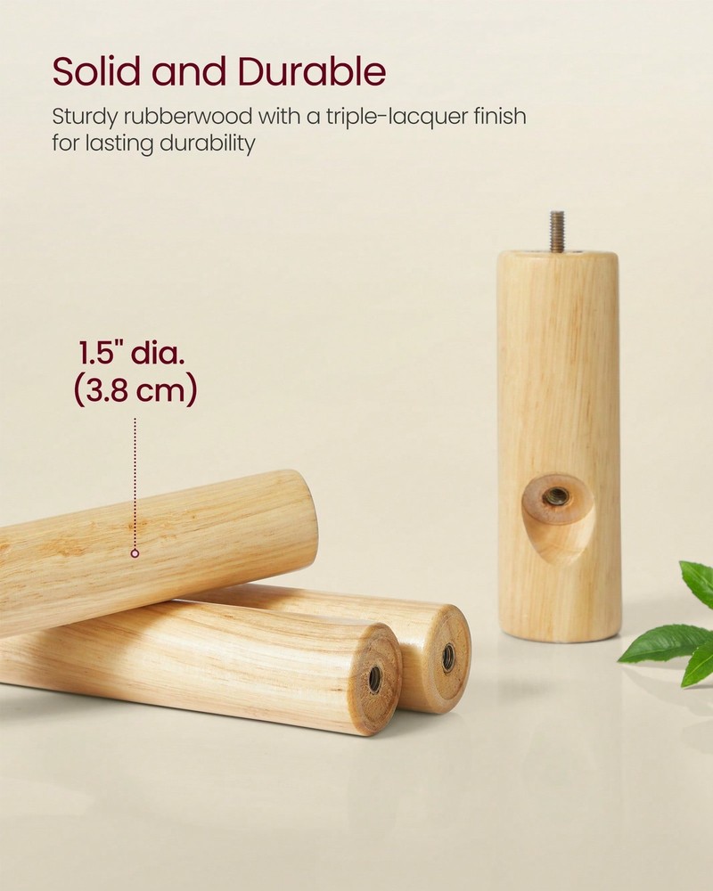 VASAGLE Solid Wood Coat Rack, Free Standing Tree-Shaped Coat Rack-FGQA