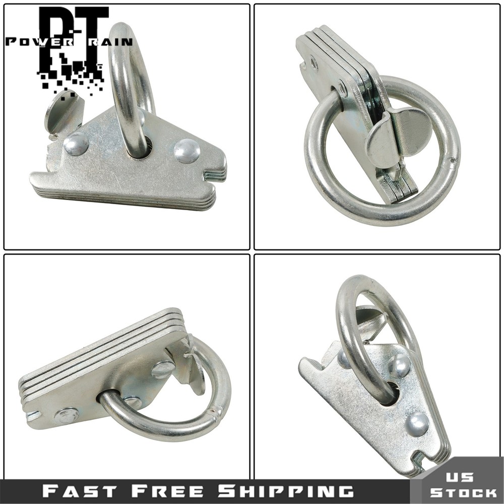 12PCS E Track Tie-Down Rail Kit Trucks Vans Garages Trailer Tie Down System