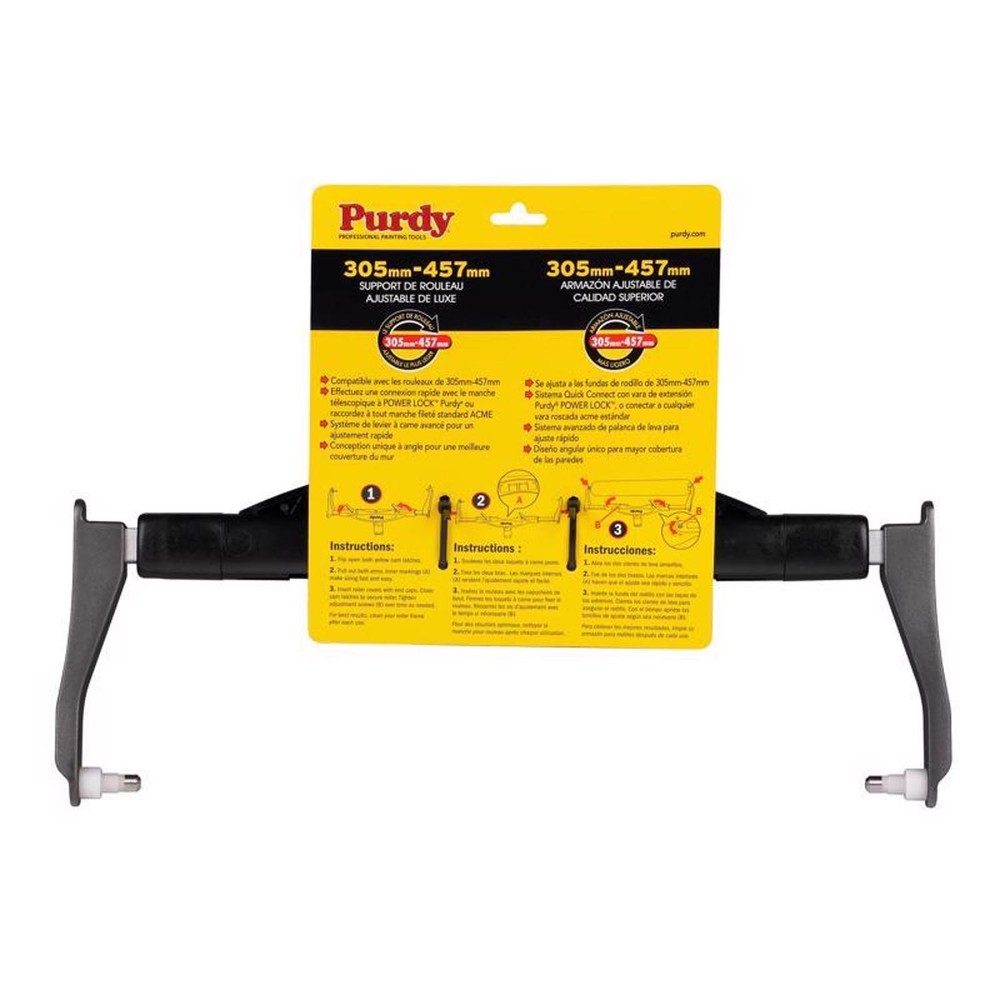 Purdy 14A753018 Threaded End Regular Adjustable Paint Roller Frame 12 to 18 in.