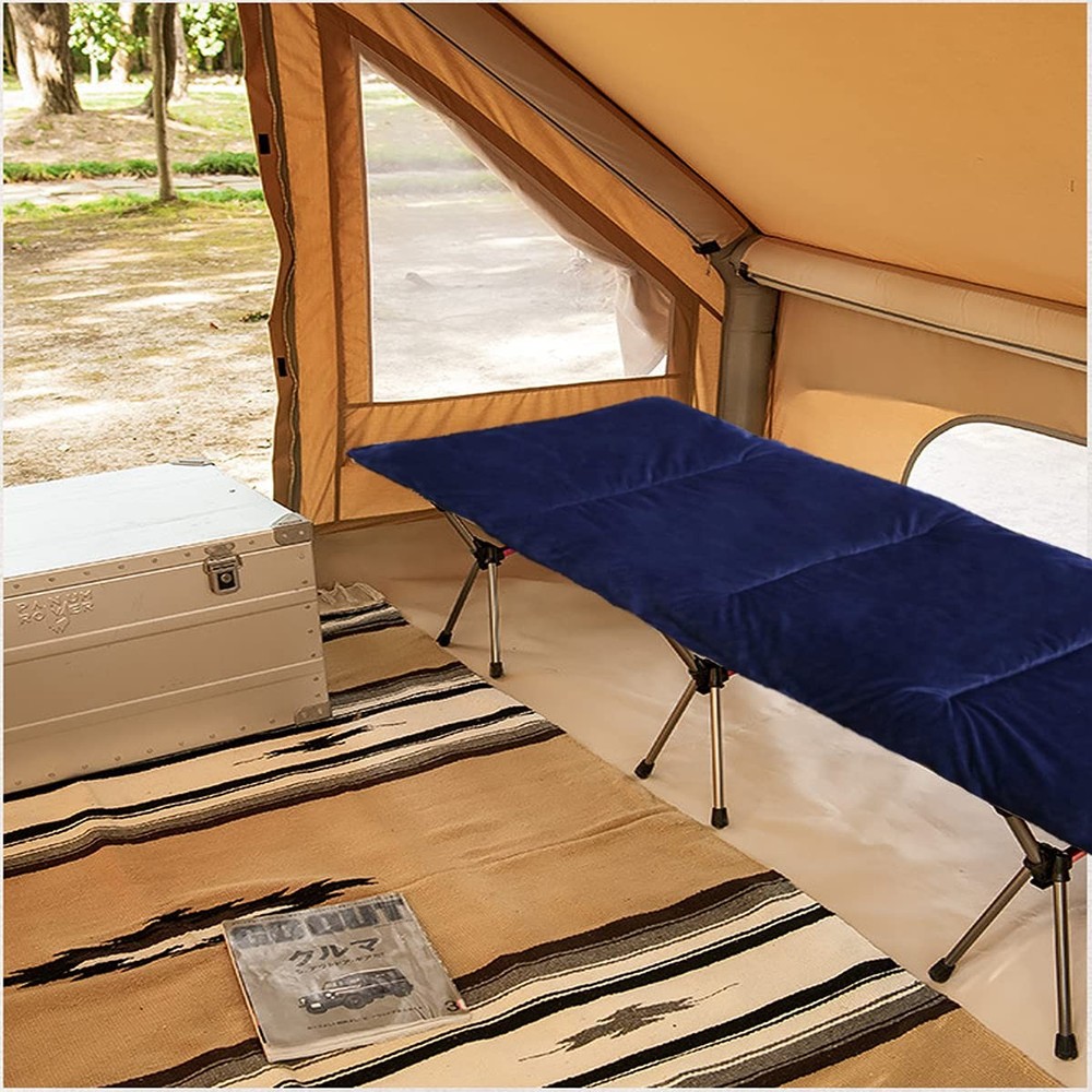 Thick Camping Sleeping Pad Soft Comfortable Microfiber Camping Cot Pads for A...