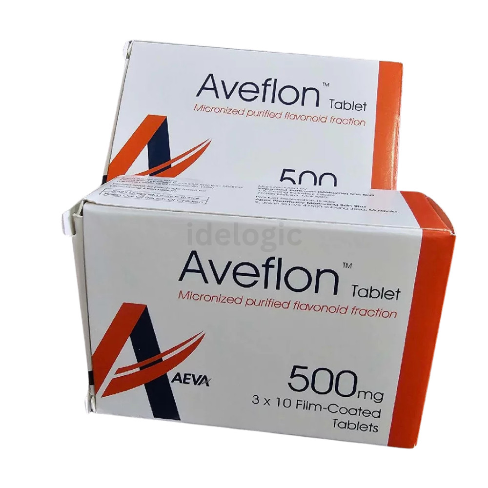 Aveflon 500mg 2 Pack (60 Tablets) Diosmin Complex - Vascular System Support