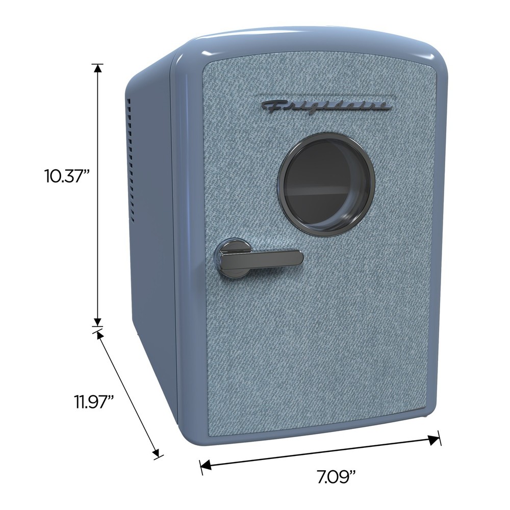 Frigidaire® 9-Can Mini Fridge Cooler, Denim Door