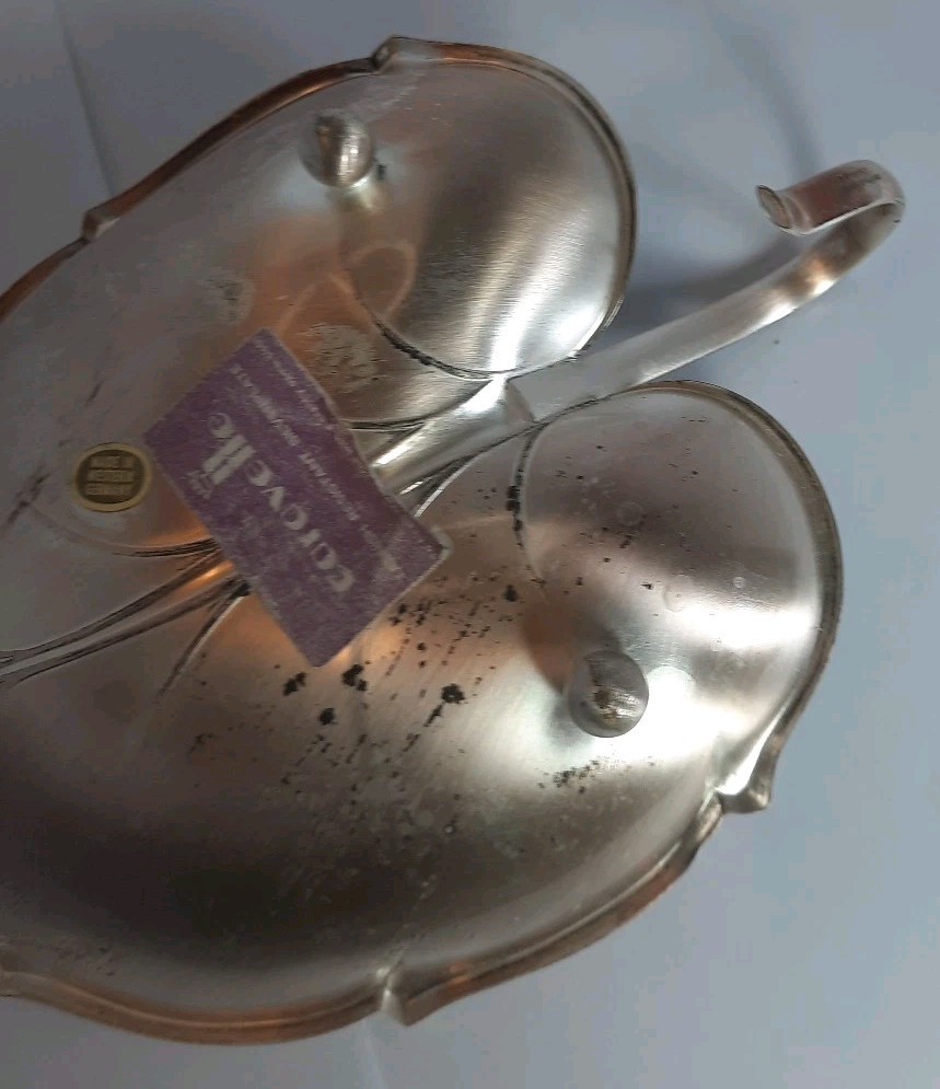 Vintage Silver Plated Leaf Shaped Footed Dish Candy dish Made In Western Germany