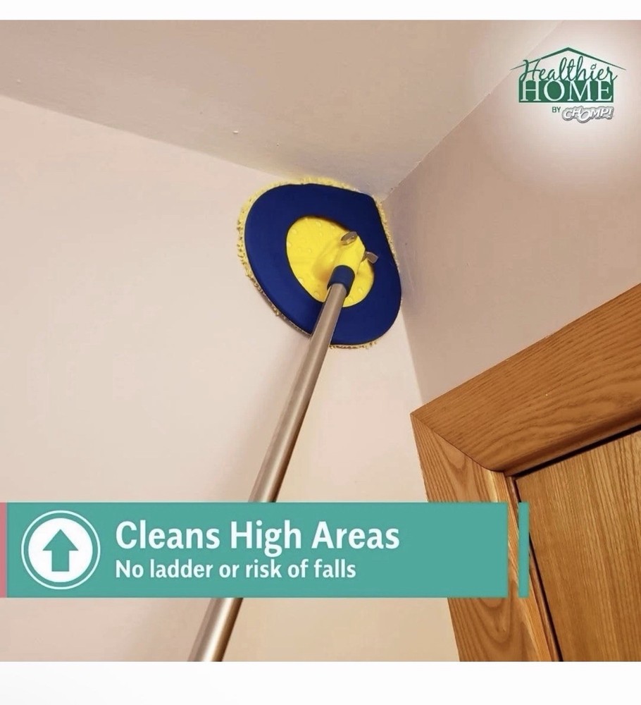 CHOMP Extendable Wall Cleaner & Mop - 5-Minute Ceiling & Baseboard Duster