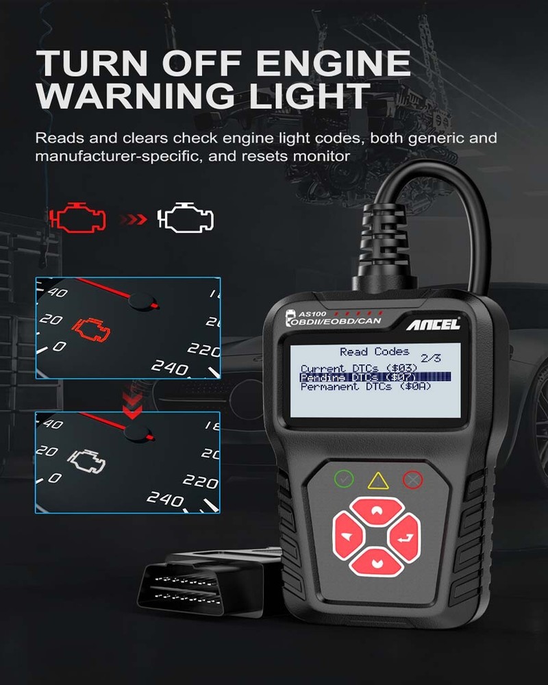 Car Diagnostic Tool Code Reader Automotive Engine Light Reset Tool Freeze Frame