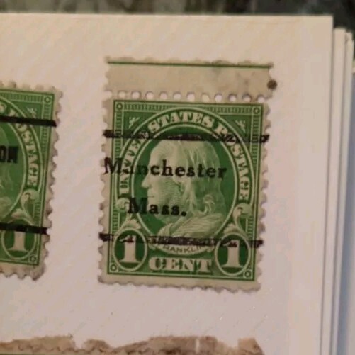 3 - Benjamin Franklin 1 C Stamp.