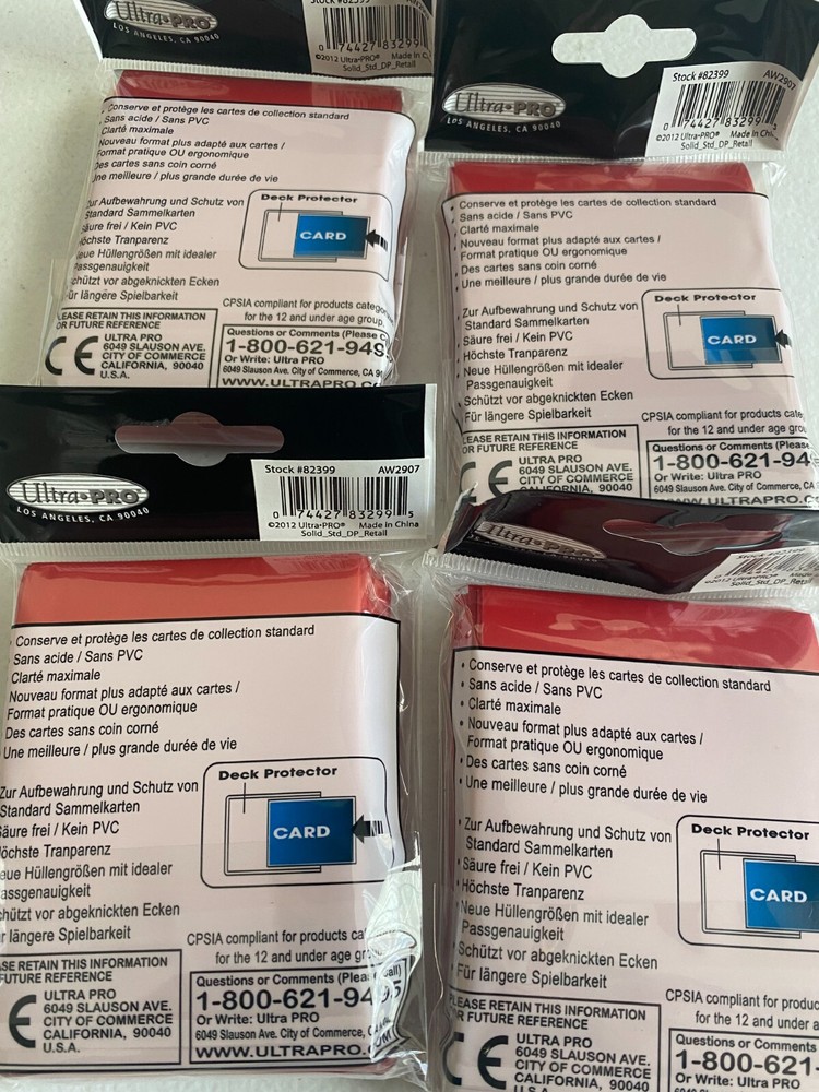 Ultra Pro - Deck Protector Sleeves , 50 sleeves total - RED