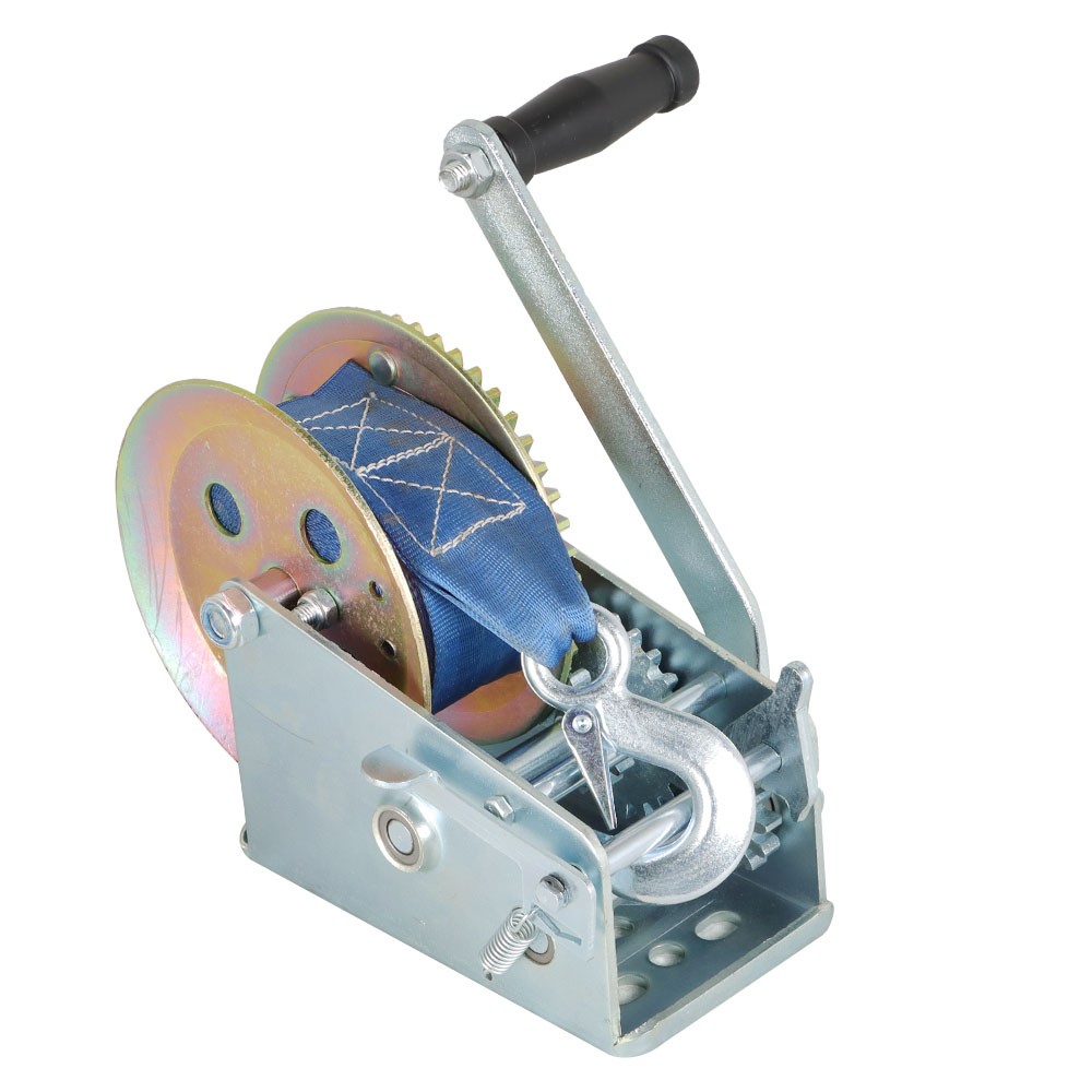 3500 lbs Dual Gear Hand Winch Hand Crank Manual Boat ATV RV Trailer