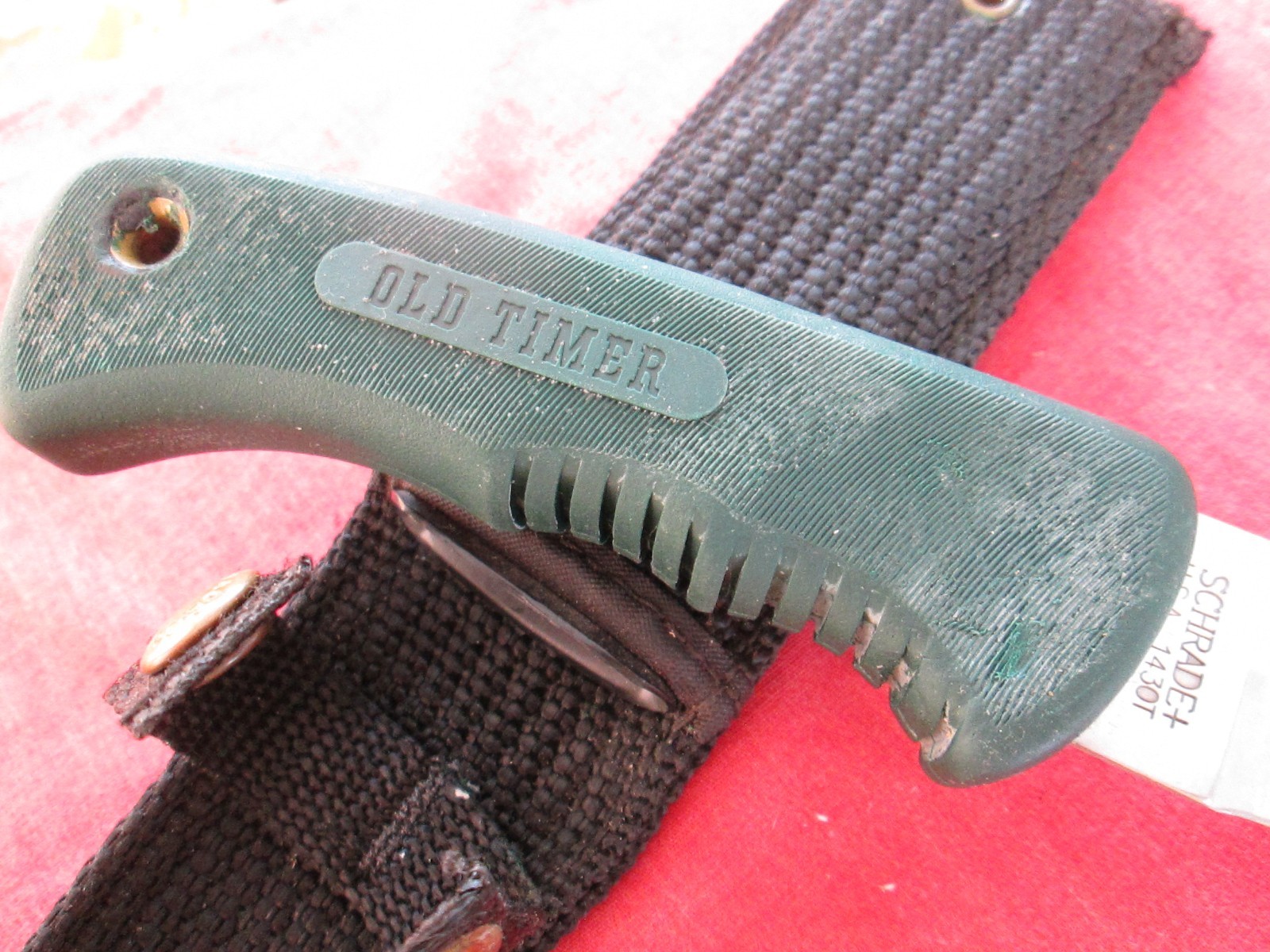 Schrade USA 143OT Old Timer fixed blade gut hook knife sheath