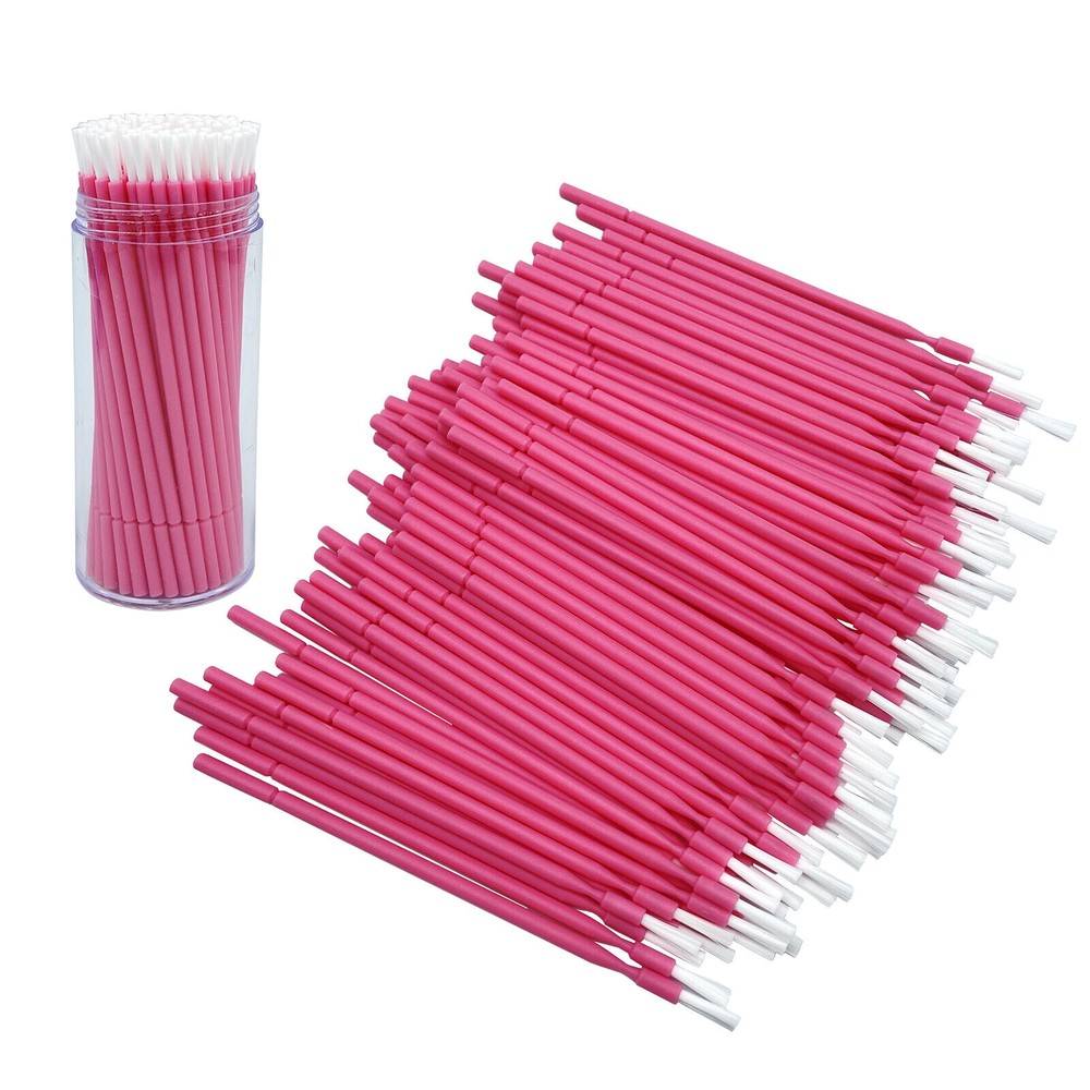 100 Pcs Dental Long Shank Disposable Micro Applicator Brush Bendable Brushes Tip
