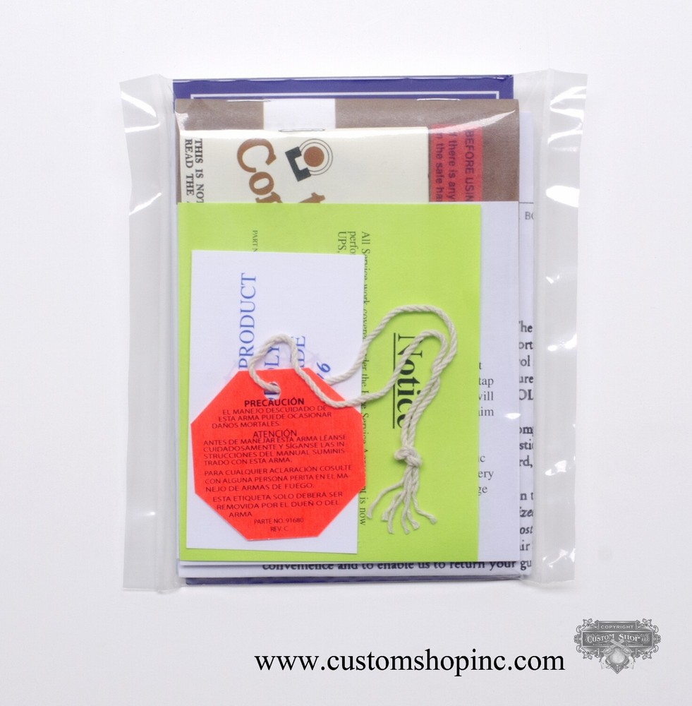 Colt Python Factory Paperwork Packet. 2003 Manual