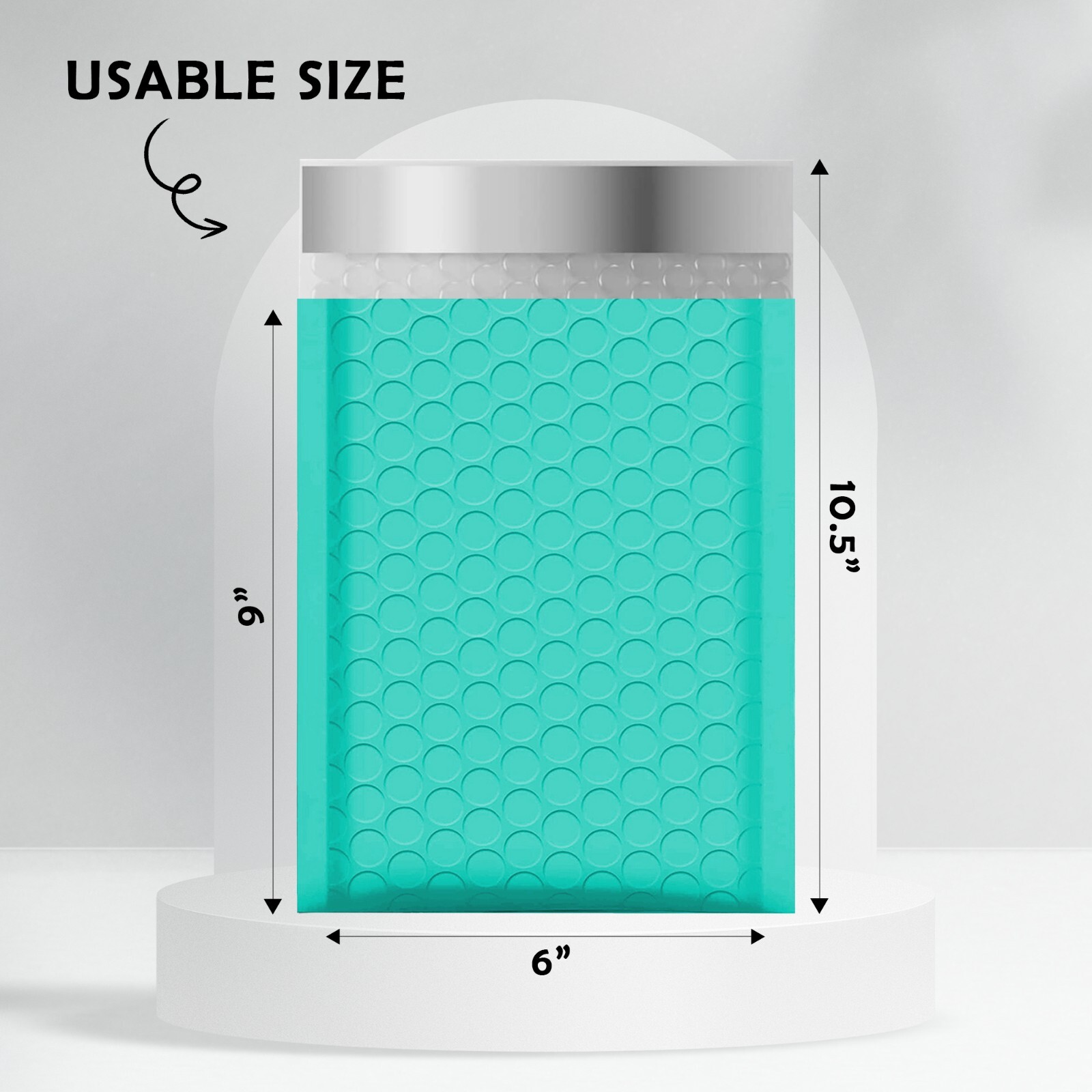 Yens® 250 #0 Poly Bubble Padded Envelopes Mailers 6 X 9 -Teal