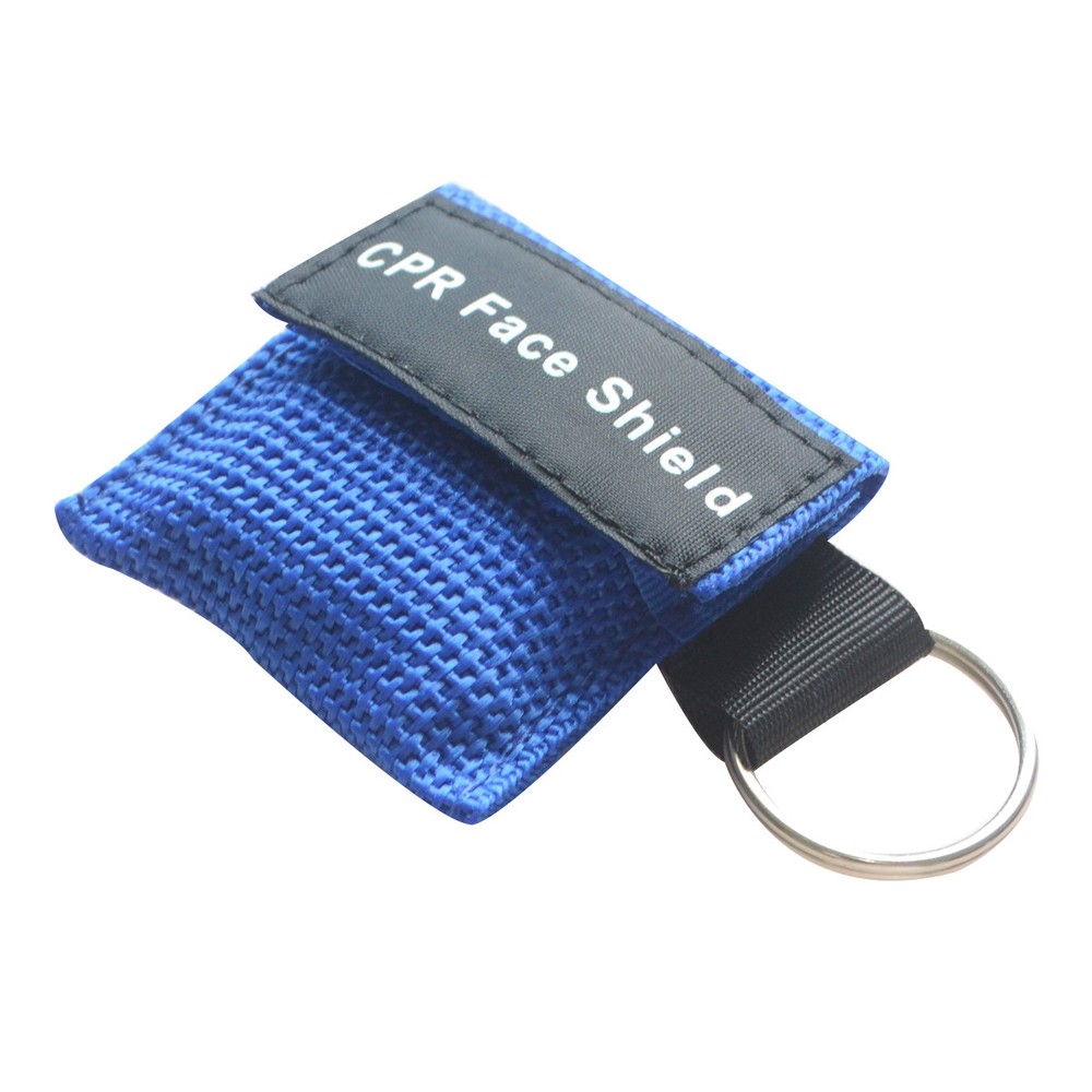 100 pcs CPR Printed Nylon Keychain Pouch first aid kit cpr CPR Face Shield