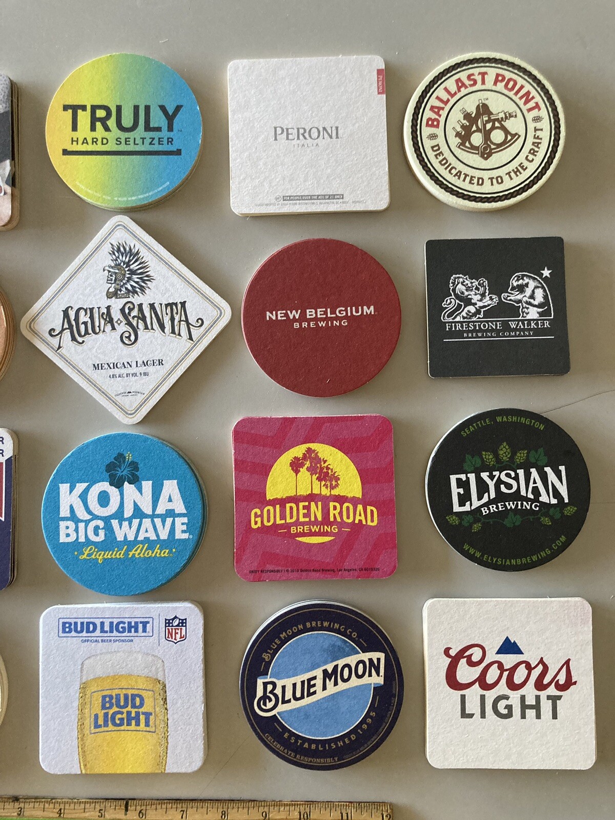 🔥New 20 Mix Beer Bar Coasters coaster Lot H Bluemoon Stella Mango Cart Kona 805