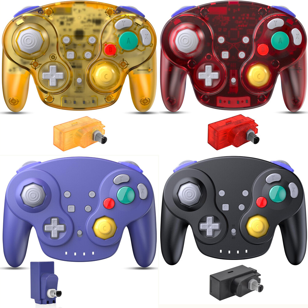 Wireless Gamecube NGC Controller  w/ Rumble for Nintendo Gamecube Rechargeable