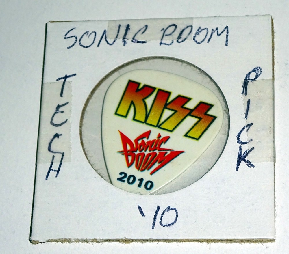KISS Guitar Pick Gene Simmons Bass TECH Spike Sonic Boom 2010 Tour Vintage Kiss