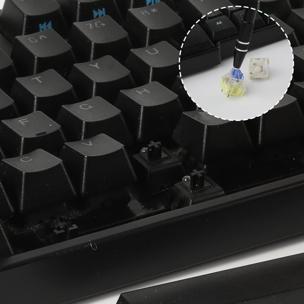 Keyboard Remover Tool Kit-7-Piece Set, Keycap Puller Include 5G Keyboard Lube, S