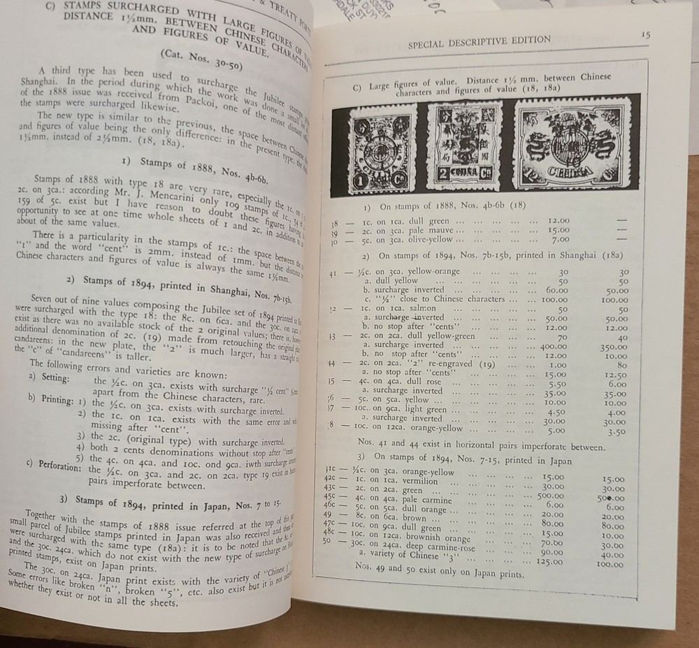 China + Treaty Ports 1935 Reprint 1985 Rogers Signed Ephemera Stamp Collecting