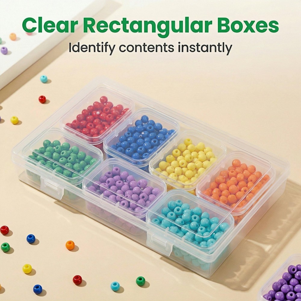 Mixed Storage System,2-Pack Outer Cases with 7 Plastic Boxes & 8 Aluminum Tin...