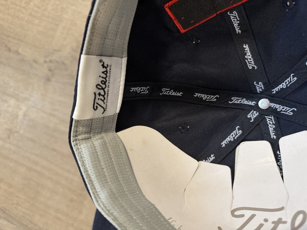 Titleist NXT Tour Adjustable Strap Golf Hat Script NOS Navy Blue NWT