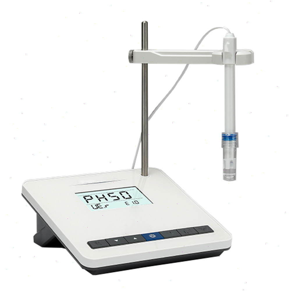 Lab Benchtop PH Meter PH Tester with PH Buffer Powder Simple Bracket Electrode