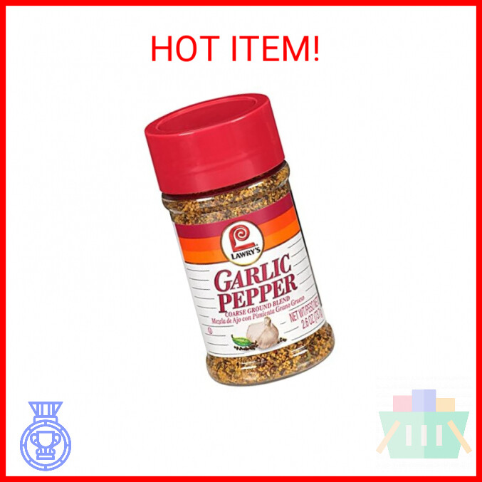 Lawry's Garlic Pepper Coarse Ground Blend, 2.6 oz