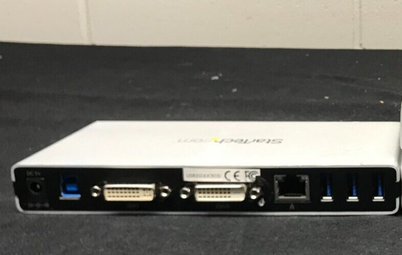 StarTech USB3SDOCKDD USB 3.0 Docking Station - White - with Power Adapter