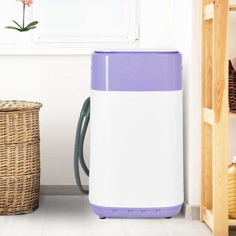 8lbs Washing Machine Fully-Automatic Portable Compact Laundry With Drain Pump