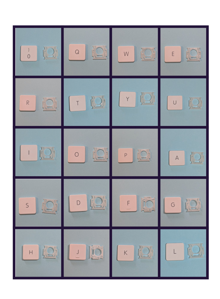 🍏Replacement KEYS Apple Wired Keyboard A1243 Individual Key Cap + Hinge Switch