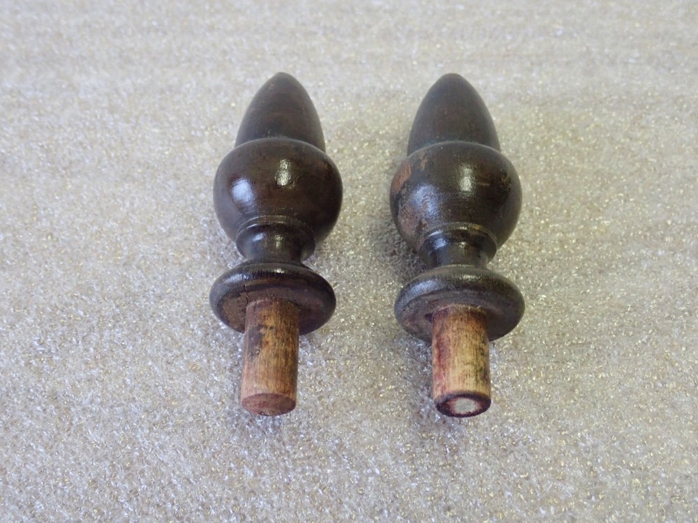 Antique carved acorn drawer knobs