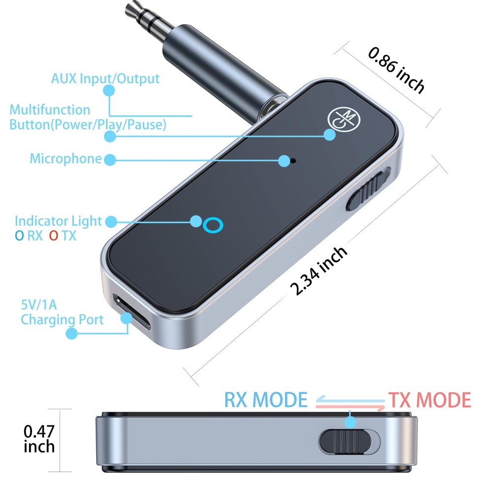 Bluetooth 5.3 Transmitter Receiver, Bluetooth Transmitter for