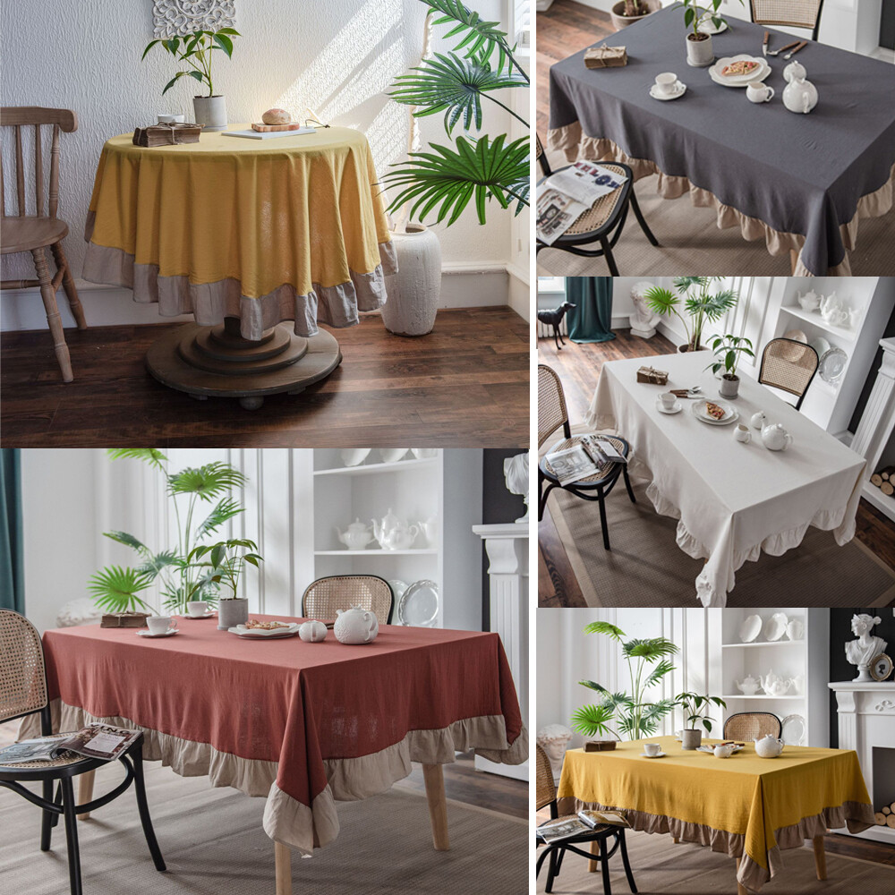 Dust-proof Rectangle Round Tablecloth for Kitchen Dining Room Table Cloth Cover